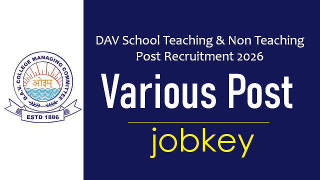 DAV Staff Various Post Online Form 2026-jobkey